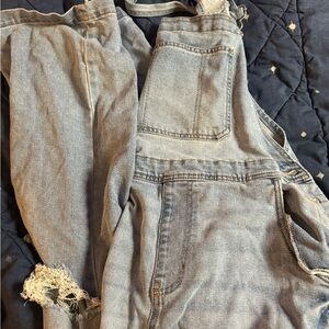 Light Wash Denim Overalls